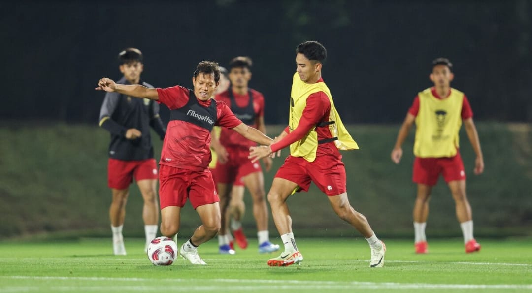 Timnas Latihan Kamis Sore Jelang Lawan Vietnam